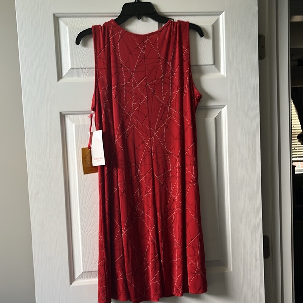NWT Ruby Rd Red Sleeveless Dress - Picture 4 of 4